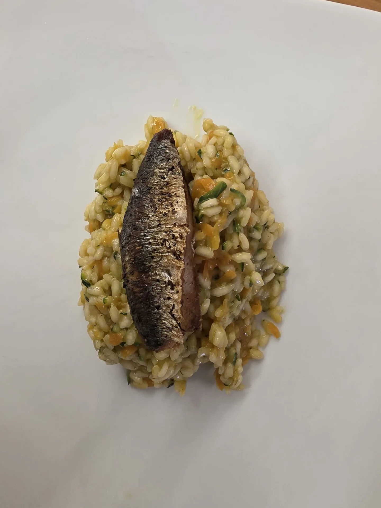 Riso cremoso con filetto di pesce